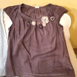 SALE! Anthro Rosette Cap Sleeve Blouse